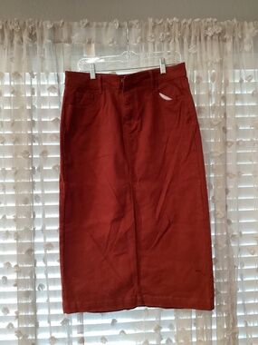 NUGGLES Women’s Medium Rust Denim Skirt